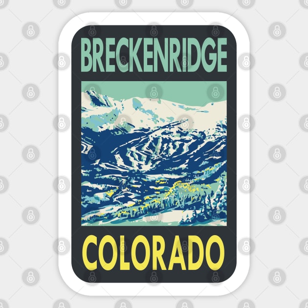 Vintage Breckenridge Colorado travel sticker Sticker by ROEDERcraft